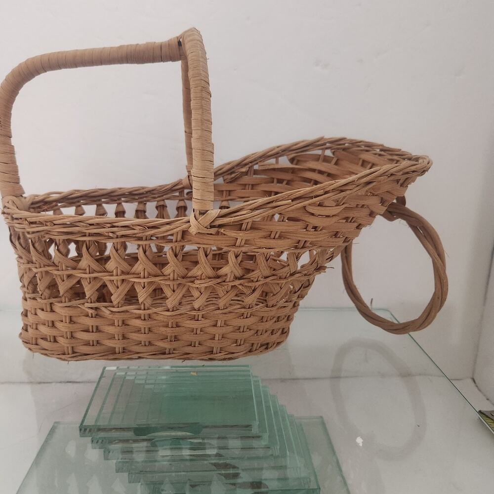 Vintage  Wicker Wine basket